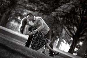 Engagement Photography on the Main line in Black and White