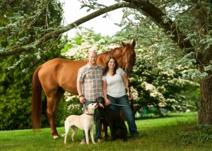 Engagement Photos with Animals that are Outdoors in Philadelphia Area Photography