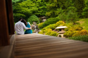 Japanese House Garden-Engagement Photography