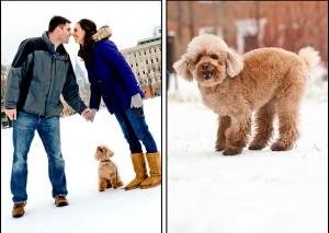 Philadelphia Engagement Photography Winter Pets