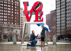 Proposal Love Park Engagement Philadelphia