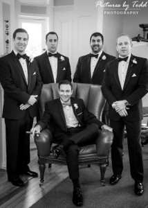 Groomsmen Bridal Party Black and white wedding photography