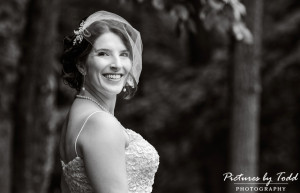 Black and white photography beautiful bride