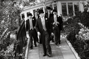 Downton Abbey Themed Groomsmen Black White Wedding Photography