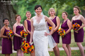 Pictures By Todd Bridesmaids Orange Sunflowers