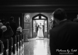 Black White Wedding Photography Villanova Chapel