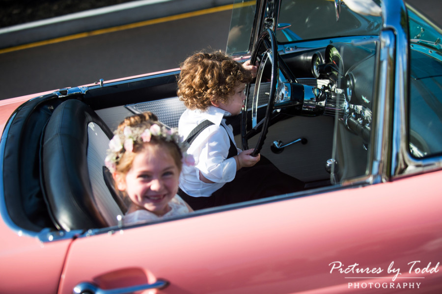 Adorable-Funny-Moments-Flower-girl-Ring-Bearer-Thunderbird-Car-Wedding-Day