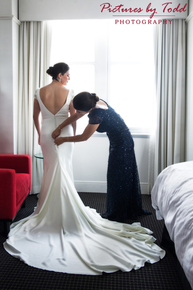 unveiled-dress-bride-candid-loews-hotel-bright