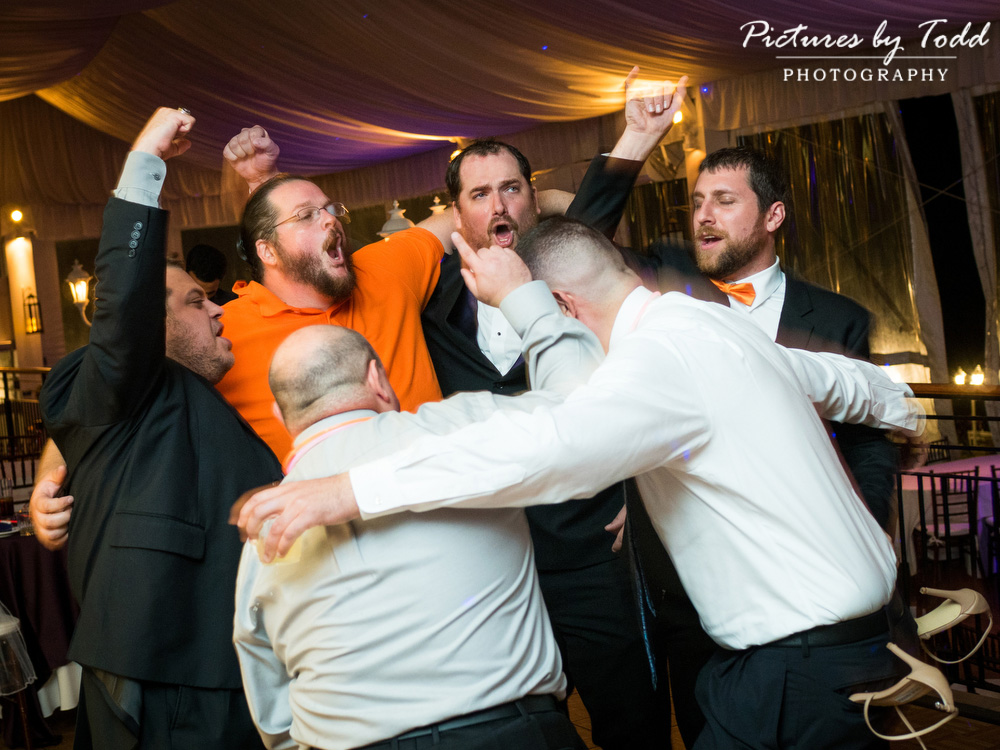 candid-groom-dance-singing-fun-manor-house-groomsmen