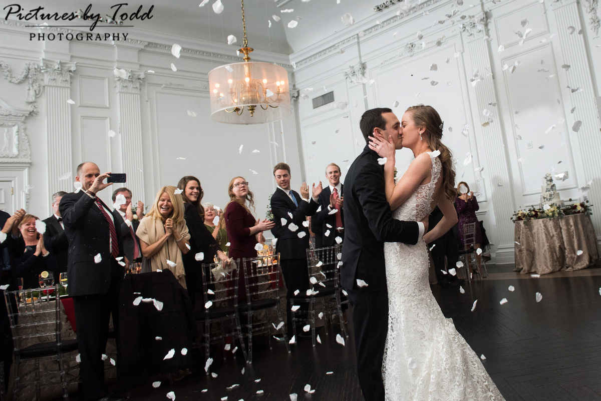 the-downtown-club-philadelphia-wedding-first-dance-petals-pictures-by-todd