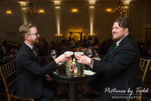 Gay Wedding Cescaphe Ballroom Creations By Coppola Wedding Ceremony Goodbye Shot Milkshake Fries